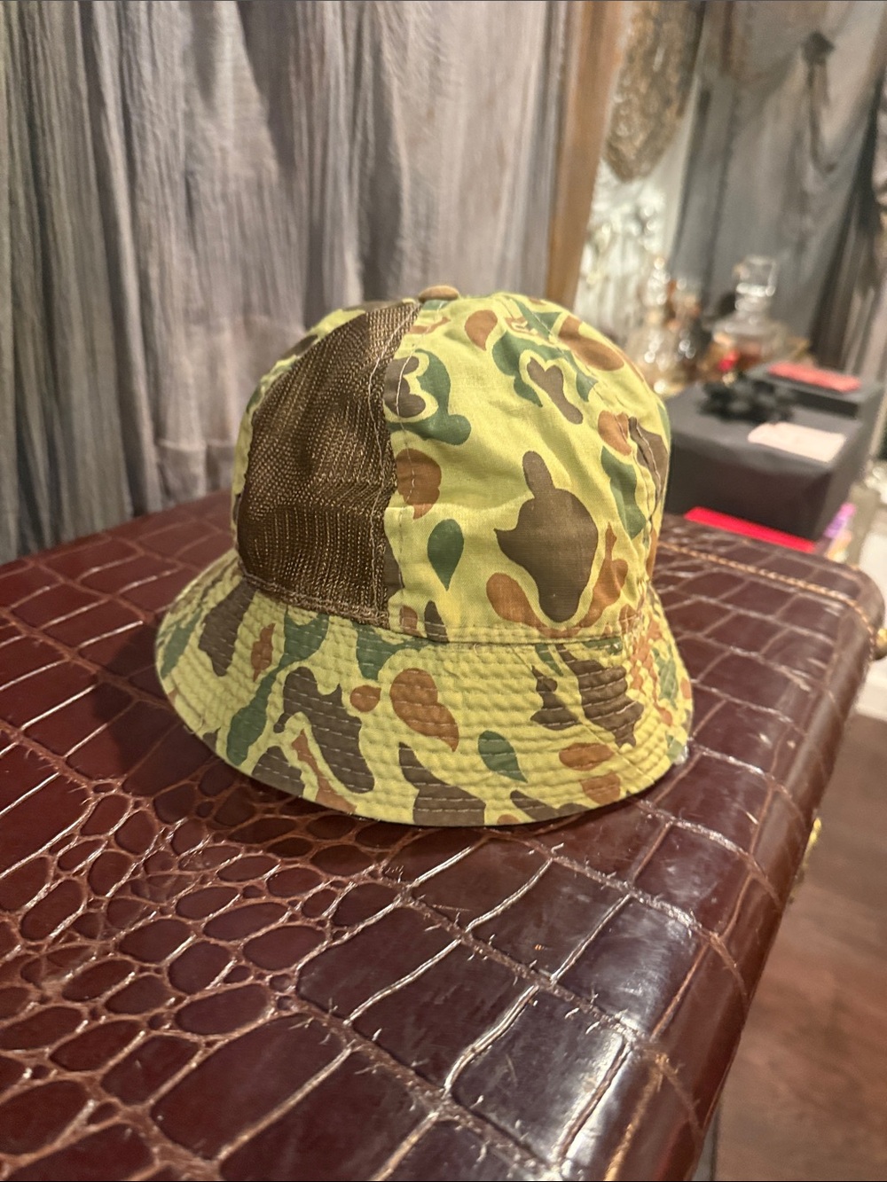 Camouflage Bucket Hat - Brown  & Green Camo